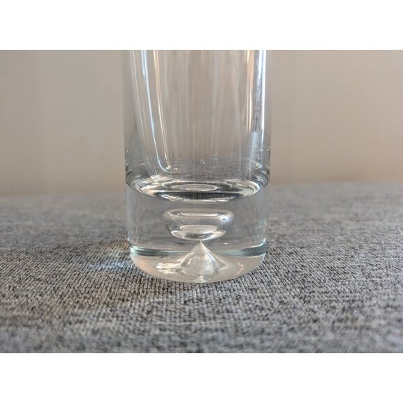 Krosno Clear Cylindrical 9 3/4" Vase with Controlled Bubble Base, VGC - Picture 2 of 5